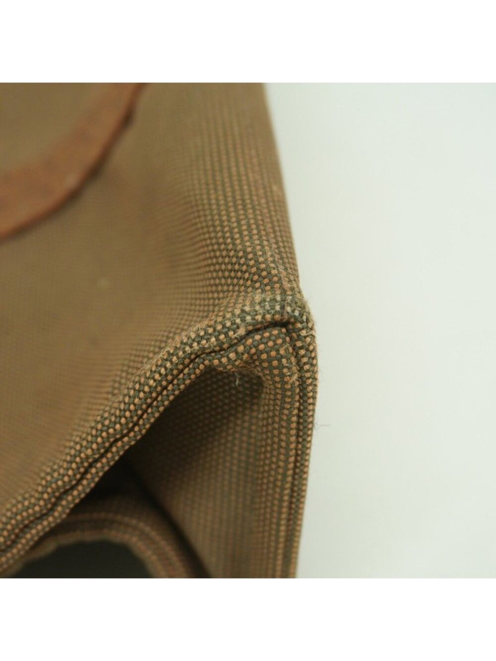 ★SOLD★ Hermes Tote Her Line Canvas Brown Silver - Picture 8 of 10